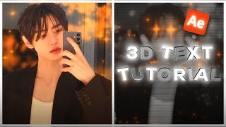 3d text  after effects tutorial [upl. by Charline]