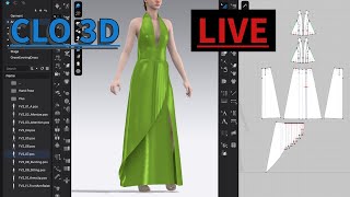 Basic of CLO 3D 30 Minutes Crash Course CLO 3D sew pleated dress 22 [upl. by Zerla]