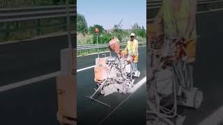 Road line marking Machine 🔥👍😎  engineering construction heavymachinery shorts roadsafety [upl. by Orit]