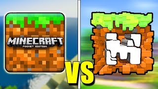 MINECRAFT POCKET EDITION VS MAXI CRAFT  MCPE VS MAXICRAFT [upl. by Gusba]