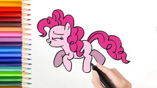 How to draw pinkie pie cartoon [upl. by Aihsaei]