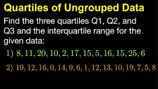 Quartiles of Ungrouped Data TagalogFilipino Math [upl. by Chaunce]