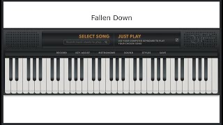 Virtual Piano  Fallen Down [upl. by Narual]