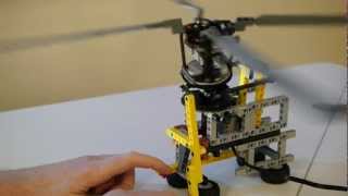 Cyclic rotor pitch control using Lego Technic [upl. by Meit]