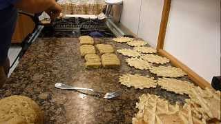 Making Authentic Italian Pizzelle on an Antique Cast Iron Pizzelle Iron [upl. by Harolda]