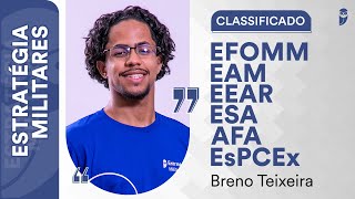 Bate papo com o Classificado na EFOMM EAM EEAR ESA AFA e EsPCEx  Breno Teixeira [upl. by Ignatius]