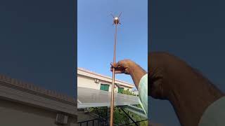 😱amazing life hack😱 lightning arrester installation solar solarenergy electrical [upl. by Aleda]