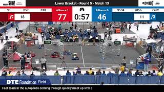 Match 13 R5  2024 FIRST in Michigan State Championship  DTE Energy Foundation Division [upl. by Vida]