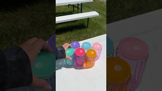 The CUTEST glass cups glasscups asmr asmrsounds aestheticasmr glassasmr [upl. by Lebyram]