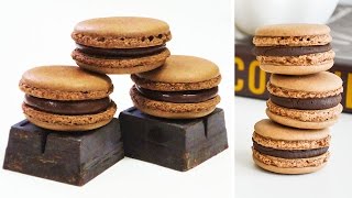 MACARONS DE CHOCOLATE ✩ Receta  Tan Dulce [upl. by Anibor]