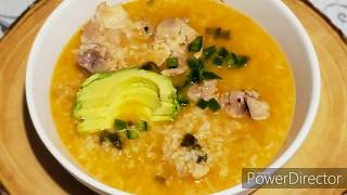 CALDO DE POLLO CON ARROZ EN LA INSTANT POT O EN OLLA REGULAR [upl. by Laehplar]