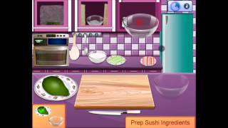 cooking game videoSaras Cooking Class California Rolls [upl. by Bren]