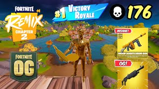 Fortnite Chapter 2 Remix Battle Royale  OG Golden Midas Skin  Controller Gameplay [upl. by Drarreg]