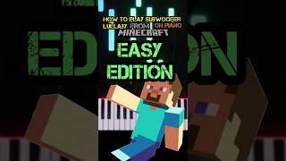 minecraft  Subwoofer lullaby easy tutorial pianonostalgiaminecraftc418 [upl. by Schoenburg]