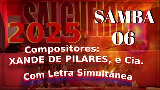 Salgueiro 2025  Samba Xande de Pilares e Cia Com Letra Simultânea [upl. by Tiebold768]