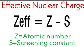 Effective nuclear charge [upl. by Igic]