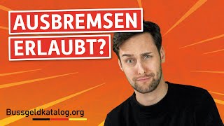 Ist das Ausbremsen im Straßenverkehr erlaubt🚗 Wir beantworten diese spannende Frage [upl. by Druce138]