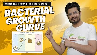 Bacterial growth curve  log phase lag phase stationary phase  microbial growth curve [upl. by Naujik35]