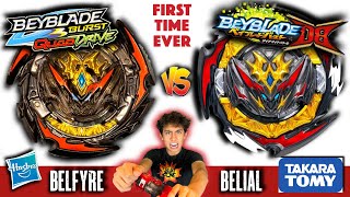 Beyblade Quad Drive VS Dynamite Battle  Belfyre vs Belial Generations Beyblade Burst Review [upl. by Nalyorf]