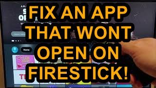 How to Fix an App that wont Open on your Fire TV Stick [upl. by Cianca]