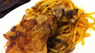 How to Make Panfried Chicken Thigh with Tomato Pesto Linguine P [upl. by Miltie484]