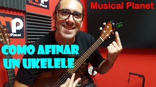 Como afinar un Ukelele  TUTORIA MUY FACIL  Afinador cromatico [upl. by Ydnat233]