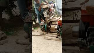 Diesel engine start with motor cycle wheel help new experiment 😂experiment shorts viralvideo [upl. by Afital]