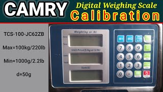 CAMRY Scale Calibration for TCSJEJC Series  Camry TCS100JC62ZB calibration instructions [upl. by Akemehs]