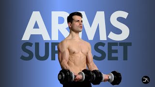 15 minute BICEPS TRICEPS Superset Workout Dumbbells [upl. by Grunberg748]