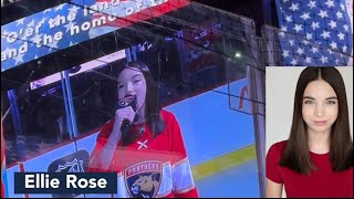 Ellie Rose National Anthem Florida Panthers [upl. by Lalaj]