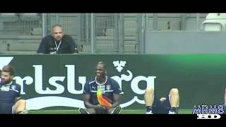 Balotelli funny moment with corner flag EURO2012 [upl. by Nerradal]