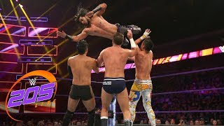 Mustafa Ali vs TJP vs Hideo Itami vs Drew Gulak WWE 205 Live July 24 2018 [upl. by Ynnor]