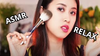 ASMR Roleplay Gentle Whispering Atmosphere to Help You Sleep  Giving You a Spring Makeup Look [upl. by Everrs]