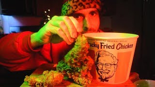 ASMR CRISPY KFC CHRISTMAS  クリスマスフライドチキン  Eating Sounds  Nomnomsammieboy [upl. by Faina]