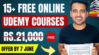 15 Free Udemy Courses With Certificate  Latest Free Courses For Students amp Working Professional [upl. by Darwen171]