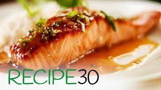 Quick and Easy Honey and Soy Glazed Salmon Pan Seared [upl. by Adohr]