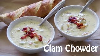 Easy New England Clam Chowder Recipe  The Frugal Chef [upl. by Whit]