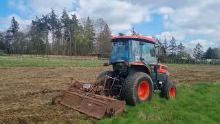 50hp Kubota Compact Tractor and 18m Howard Rotavator [upl. by Aillicsirp]