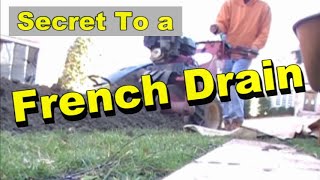 How To DRY OUT a SOGGY YARD Secret to a French Drain  GUARANTEED to Remove Excess Water [upl. by Ylloj]