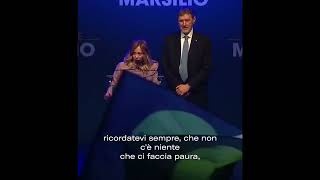 GIORGIA MELONI quotANDIAMO AVANTI A TESTA ALTA FORTI DEL SOSTEGNO DEGLI ITALIANIquot [upl. by Amadeus]