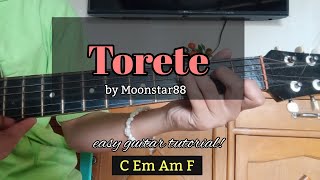 Torete by Moonstar88  Easy Guitar Tutorial [upl. by Wessling770]