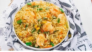 SHRIMP FRIED RICE RECIPE  EASY FRIED RICE RECIPE [upl. by Irt]