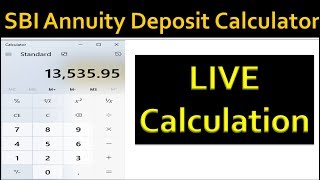 SBI Annuity Deposit Scheme Calculator for Monthly Pension Payout [upl. by Wang125]