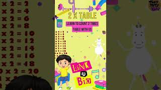 2 Times Table Song  Times Table Songs  Multiply by 2  Times Table Fun  Number Fun TinyTotzKidz [upl. by Pul]