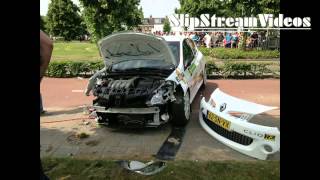 Rally Clio R3 crash during GTC Rally EttenLeur 2013 [upl. by Yennor139]