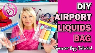 Airport Liquids bag Clear vinyl pouch tutorial Toiletry Bag [upl. by Dibru289]