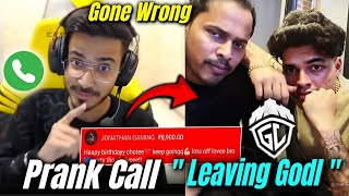 Jonny Live Wish Admino 💛  Admino quotLeaving Godlquot Prank Call To Jonny  Kronten 😂 Gone Wrong [upl. by Anaibaf486]