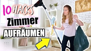 REAL LIFE ZIMMER AUFRÄUMEN  10 HACKS ♡ BarbaraSofie [upl. by Enyrhtac194]