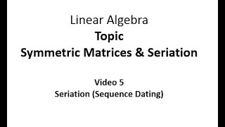 Sequence Dating Seriation [upl. by Iggie]