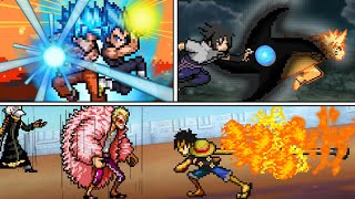 TOP 10 BEST COMBINATION ATTACKS IN ANIME  MUGEN Anime Team fights  P2 [upl. by Hamian]